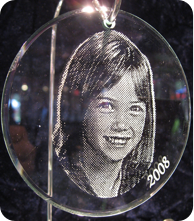 Clicking on this Photo will take you to our Custom Engraved Christmas Photo Ornaments web page