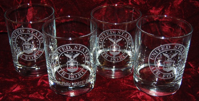 Sowers Glass Engraving - Personalized Engraved Military Gifts for the Air Force, Army, Navy, Marine Corps and more