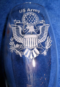 Personalized Engraved US Army Wedding glasses,military wedding glasses