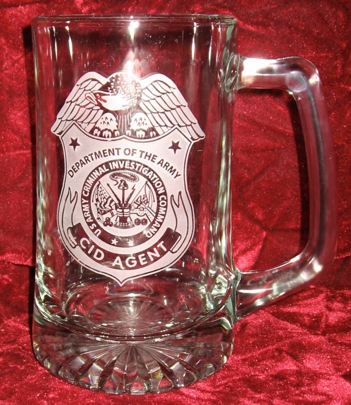 Personalized Engraved CID Agent Beer Mug