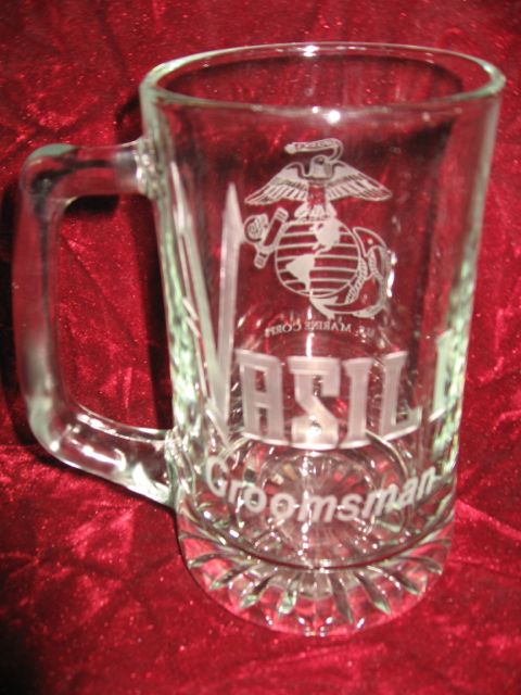 Marine Corps logo Personalized Engraved US Marine Corps Beer Mug