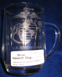 Personalized Engraved Marine Corps Beer Mug