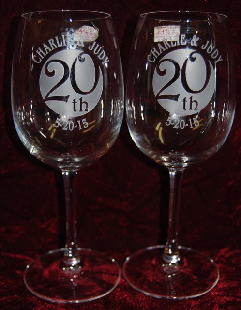 This photo is a link to Personalized Engraved wine glasses