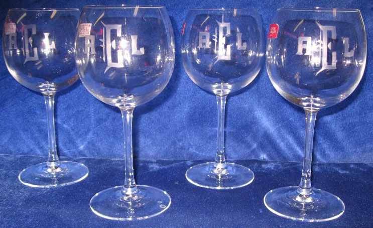 Personalized Engraved crystal Red Wine Glass